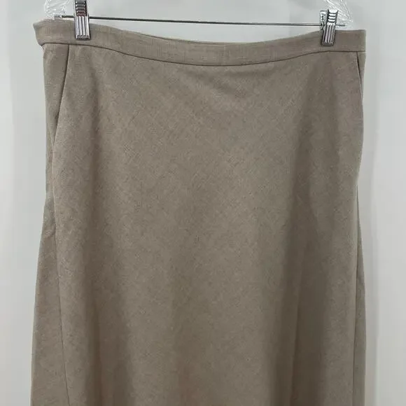 NWT Lilysilk Mottled Silk Wool A Line Skirt Pebble 16 - Picture 7 of 16